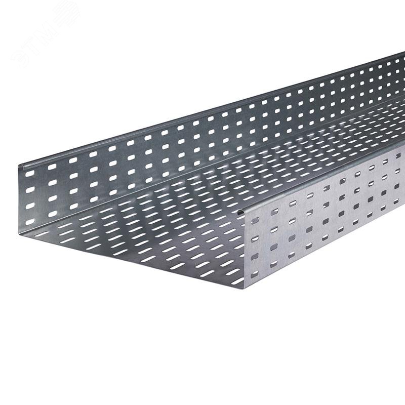 Изображение товара Лоток листовой кабельный LKS 140 FT RU, 110х400х3000 мм, S=0,9 мм, перфорированный, сталь, горячее оцинкование (М)