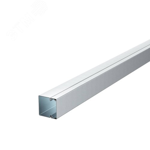 Изображение товара Металлический кабель-канал LKM 40x40x2000 мм, толщина 0,7 мм сталь оцинкованная (короб с крышкой) (м)