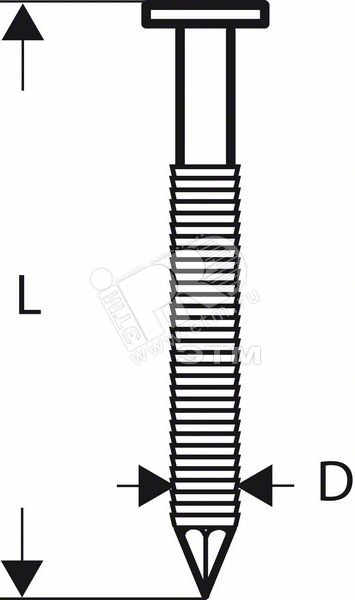 Изображение товара Реечные гвозди BOSCH SN21RK 90RHG, 90 мм, 2500 шт в упаковке