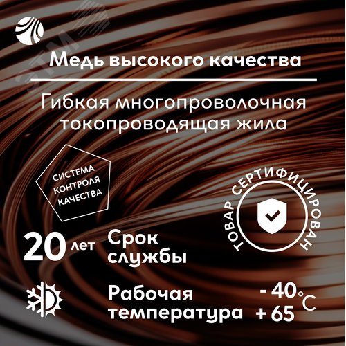 Провод силовой ПУГВВ 2х2.5 ТРТС - фото 4