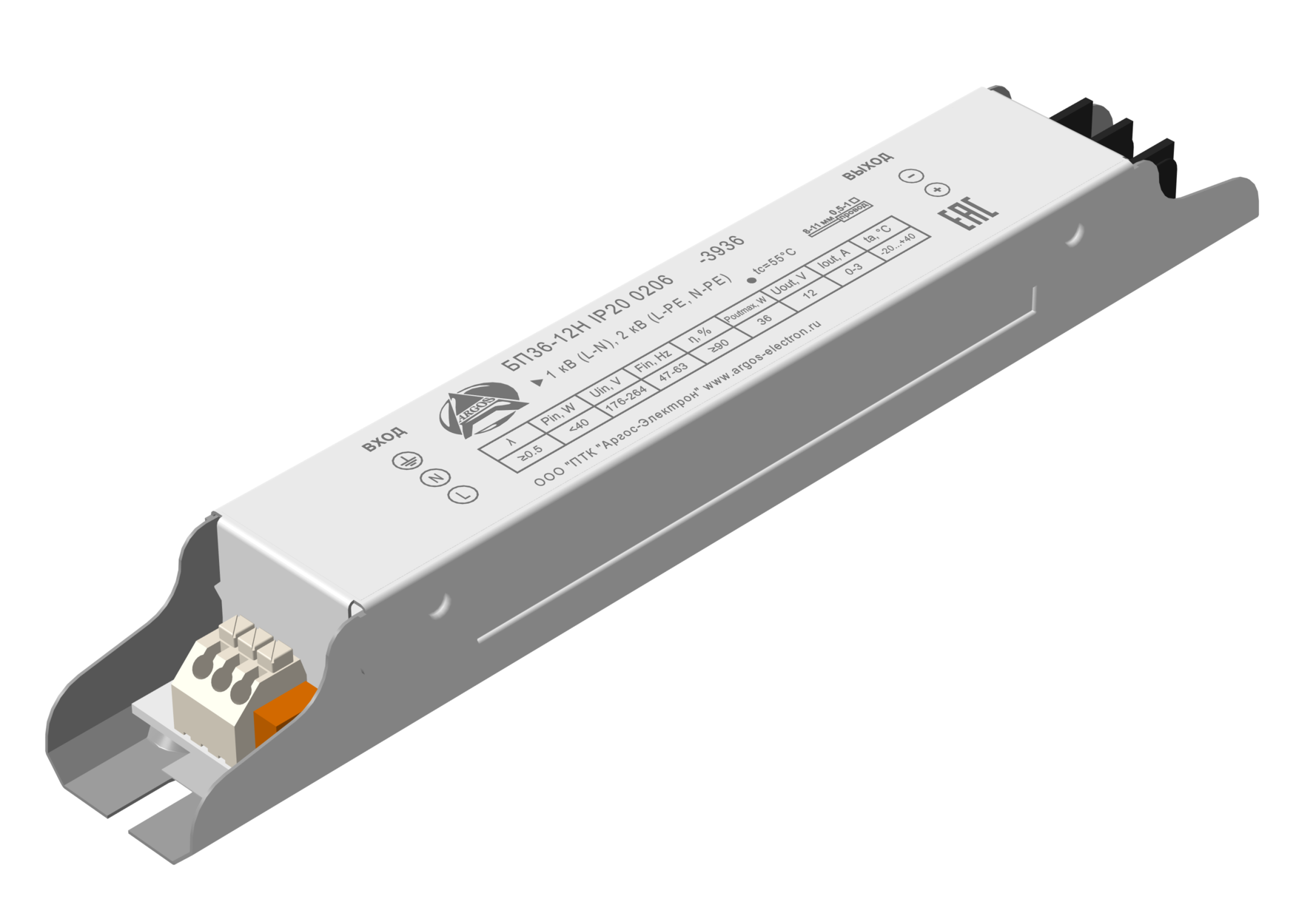 Блок питания БП36-12Н IP20 0206