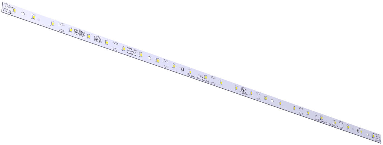 Модуль светодиодный LINE 500x11.6 AL1 3x8 Refond 2835 CRI80 5000K