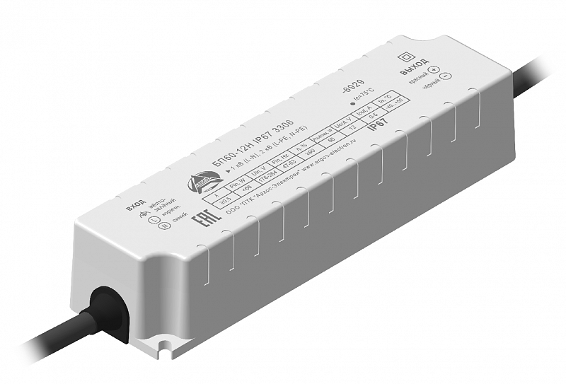 Блок питания БП60-12Н IP67 3306