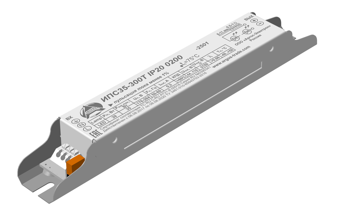 Драйвер светодиодный ИПС35-350Т IP20 0200