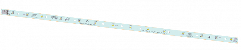 Модуль светодиодный LINE 470x11.6 AL1 2x7 Refond 2835 CRI80 5000K DL250
