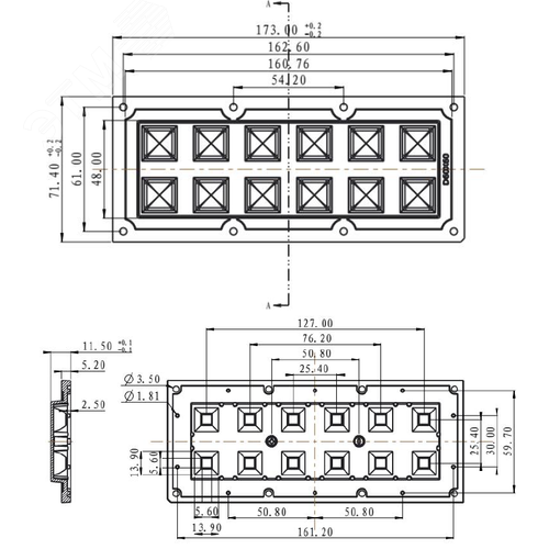 Оптика вторичная DK-173-12H1-60deg (2x6-Dk 60deg) с уплотнителем - фото 2