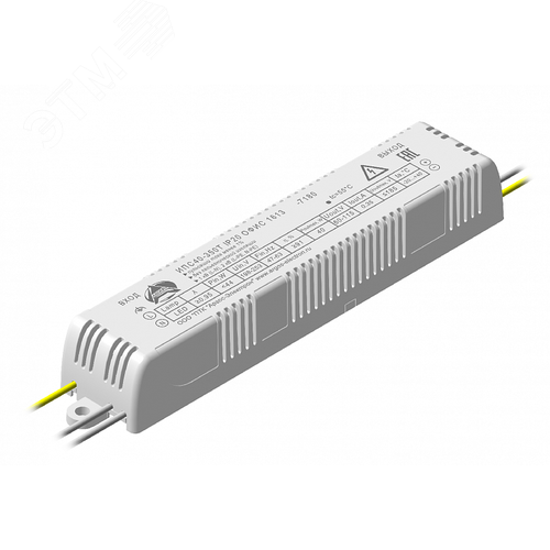 ИПС40-350Т IP20 ОФИС 1613, AC/DC LED, 60-115В, 0.35А, 40Вт, блок питания для светодиодного освещения - фото 1