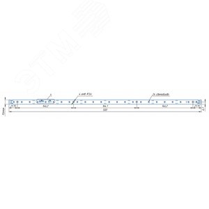 Модуль светодиодный LINE 500x11.6 AL1 3x8 Refond 2835 CRI80 5000K SMD2x2 - фото 2