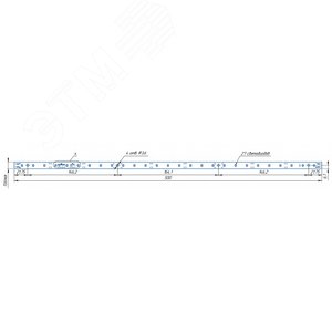 Модуль светодиодный LINE 500x11.6 AL1 3x9 Refond 2835 CRI80 4000K SMD2x2 - фото 2