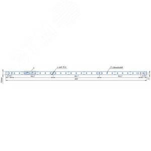 Модуль светодиодный LINE 500x11.6 AL1 3x9 Refond 2835 CRI80 4000K - фото 2