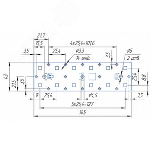 Модуль светодиодный MODULE 145x43 AL1.5 1x12 Refond 5050 CRI70 4000K SMD2x2 - фото 2