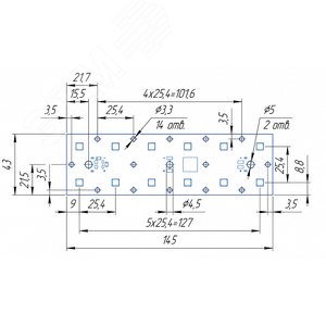 Модуль светодиодный MODULE 145x43 AL1.5 1x12 Refond 5050 CRI70 5000K - фото 2