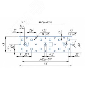 Модуль светодиодный MODULE 145x43 AL1.5 2x6 Refond 5050 CRI70 4000K - фото 2