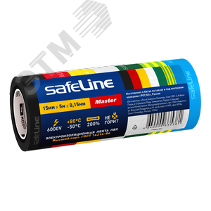 Изолента ПВХ разноцветная 15мм 5м (7цветов)       Safeline SafeLine