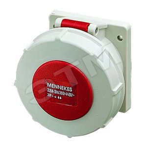 Розетка панельная 32А 3Р+E IP67 2123A MENNEKES