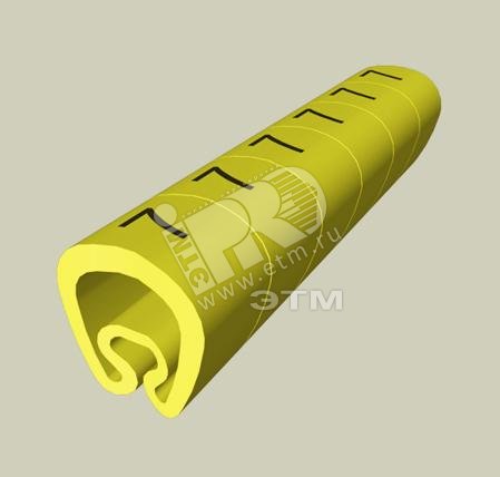 Маркировка надрезанная жёлтый 8 Пластичный ПВХ    (100шт) 1812-F Unex