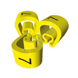 Маркировка разрезанная жёлтый 5 Пластичный ПВХ    (100шт)