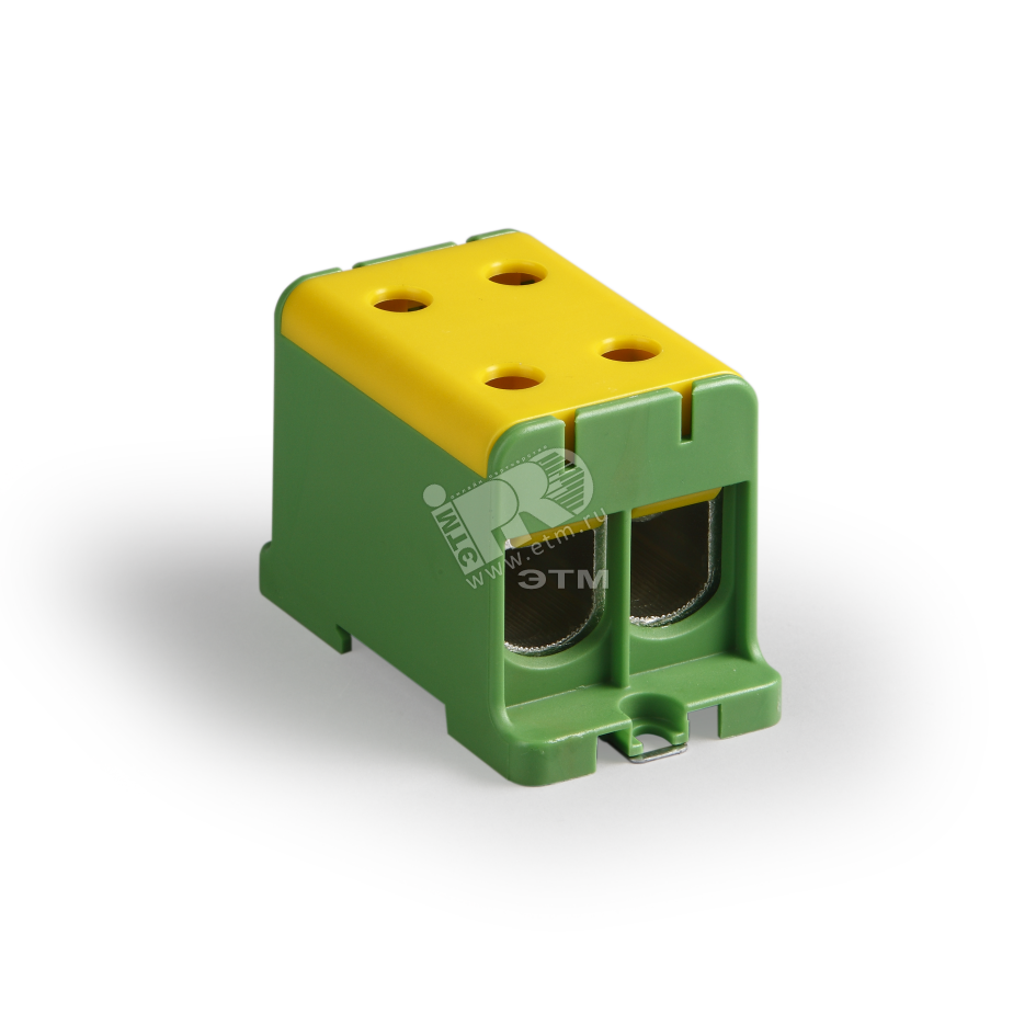 Блок клеммный распределительный желто-зеленый Al/Cu 35-150мм.кв 4 подключения KE68.3R ENSTO - превью 2