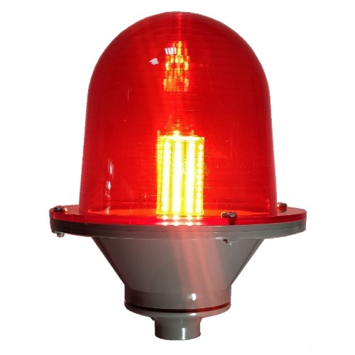 Заградительный огонь низкой интенсивности ЗОМ-ПК2-ЛСД114 >35cd ICAO type B, 220V AC, E27, IP65