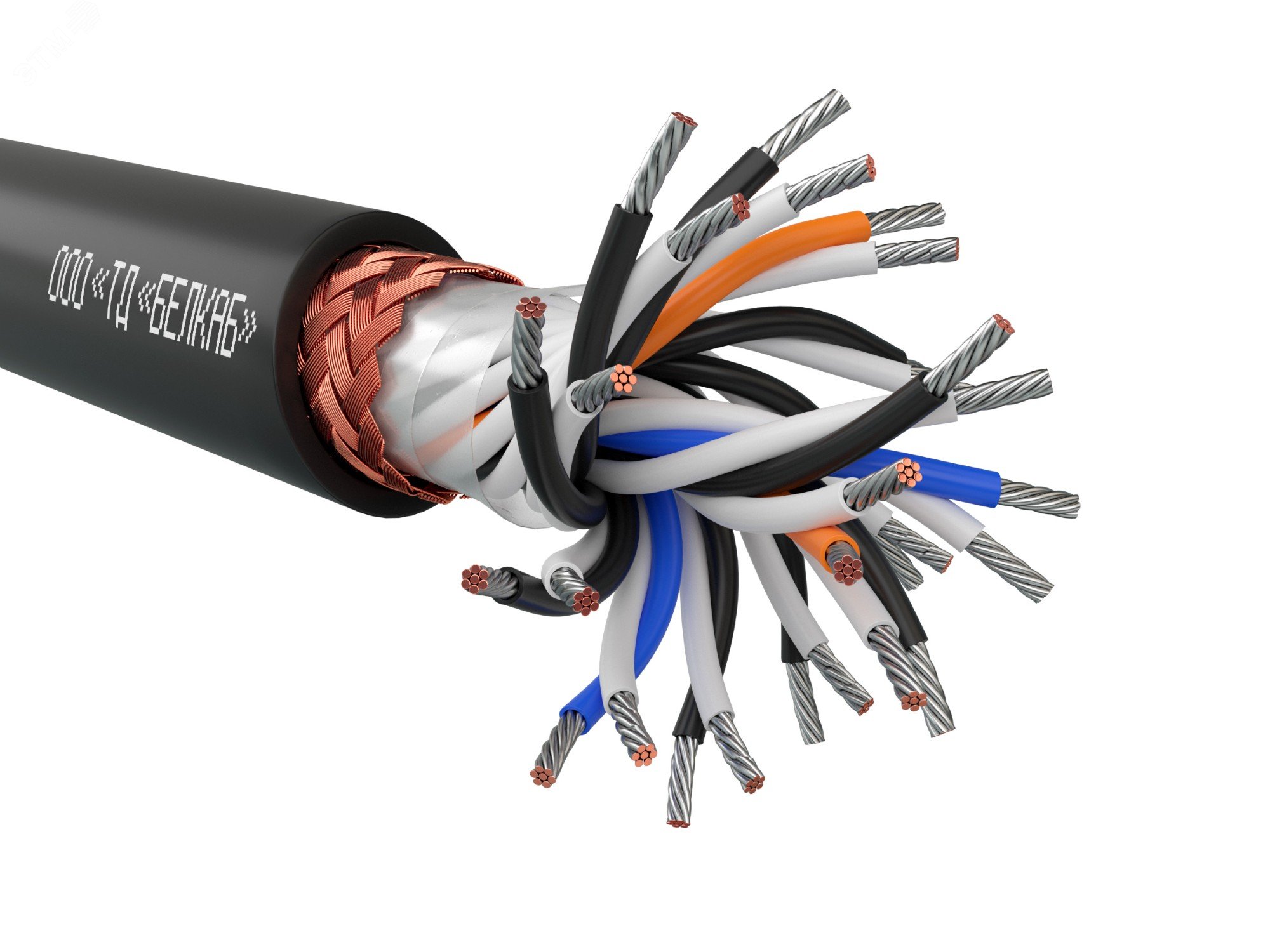 Изображение товара Провод монтажный МКЭШВнг(А)-LS 14х2х1.0, экранированный, низкое дымовыделение