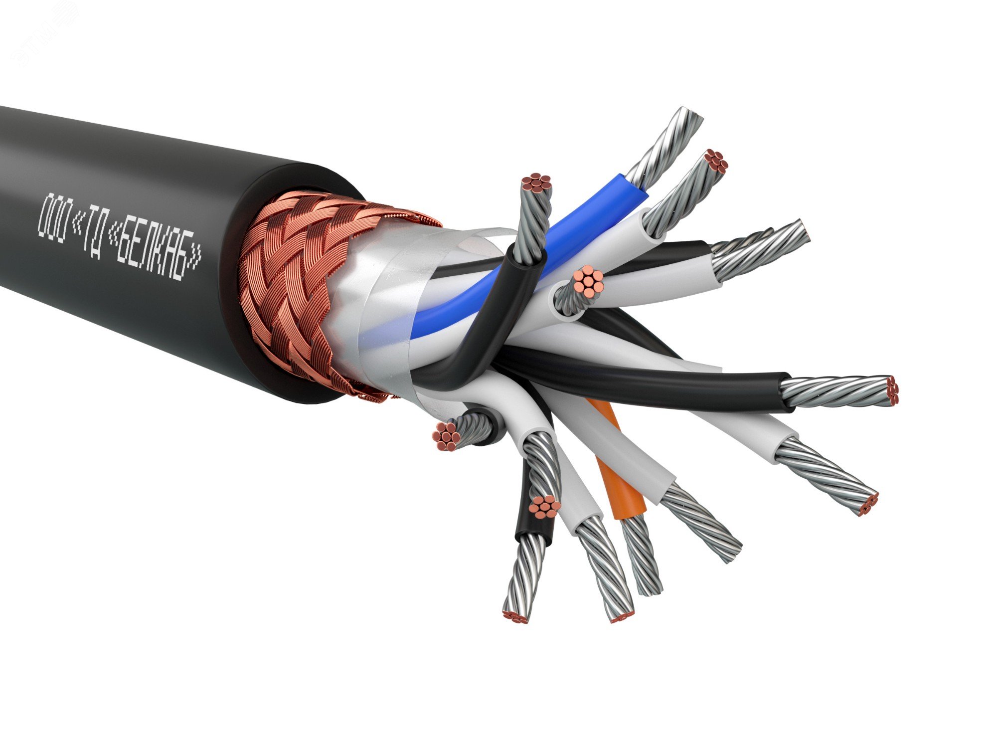 Изображение товара Кабель монтажный МКЭШВнг(А)-LS 8х2х1 для передачи данных и контроля, 50 м, Россия