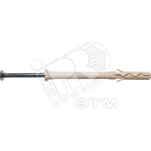 Изображение товара Дюбель-гвоздь LYT UK KP 6х80 с потайной манжетой нейлон (10шт) (упак)