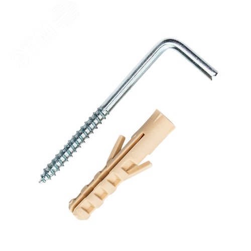 Шуруп-крюк (костыль) 3х40 с дюбелем NAT 5 (8 шт) - фото 2