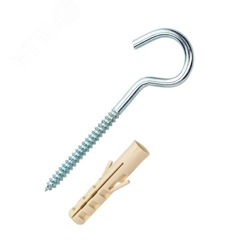 Шуруп-полукольцо 5х60 с дюбелем NAT 8 (4 шт) - фото 2