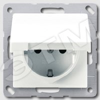 Изображение товара Розетка с заземлением AS500 белая 16А IP44 для скрытого монтажа