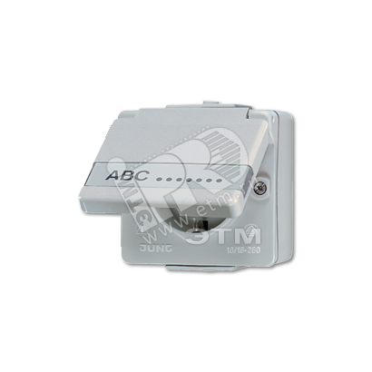 Изображение товара Розетка штепсельная SCHUKO накладная 16A 250V с полем для надписи (шт)