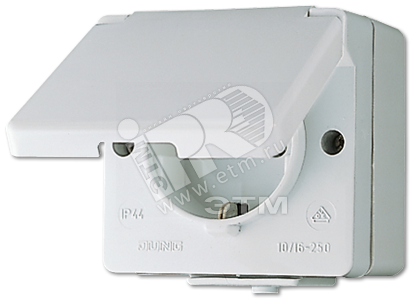 Изображение товара Розетка штепсельная SCHUKO накладная IP44 (шт)