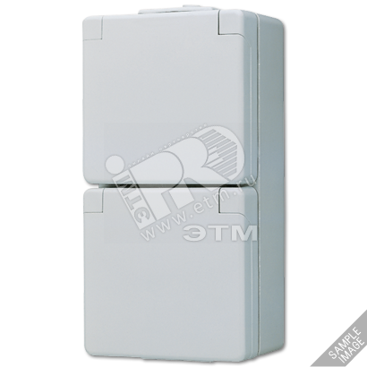 Изображение товара Розетка SCHUKO двойная IP44 с полем для надписи монтажная Германия