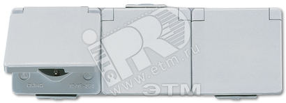 Изображение товара Розетка штепсельная SCHUKO накладная тройная горизонтальная IP44 (шт)