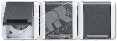 Изображение товара Розетка тройная горизонтальная SCHUKO 16A IP44 Германия JUNG