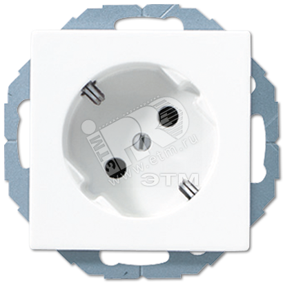 Изображение товара Розетка штепсельная SCHUKO 16A 250V с углом наклона 45 градусов белая