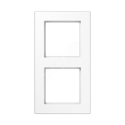 Изображение товара Рамка 2-я для горизонтальной вертикальной установки A550 JUNG белая