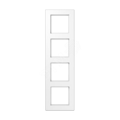 Изображение товара Рамка 4-я для установки JUNG A5584BFWW белого цвета