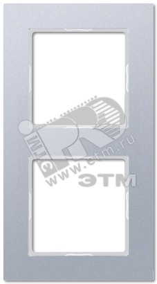 Изображение товара Рамка 2-я для горизонтальной вертикальной установки ACreation из дюропласта алюминиевый цвет