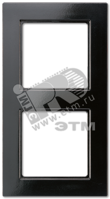 Изображение товара Рамка 2-я для горизонтальной и вертикальной установки ACreation черная из дюропласта