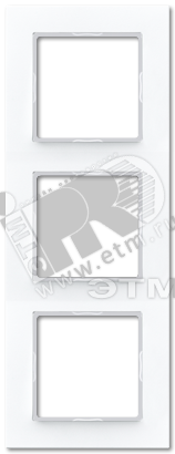 Изображение товара Рамка 3-я для горизонтальной и вертикальной установки серии ACreation из дюропласта белого цвета