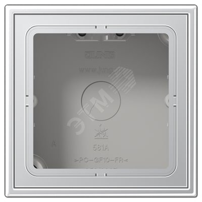 Изображение товара Коробка для накладного монтажа серия LS990 из дюропласта алюминиевый цвет