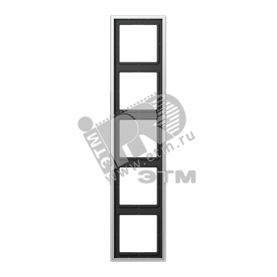 Изображение товара Рамка 5-я для горизонтальной/вертикальной установки Серия- LS990 Материал- металл Цвет- алюминий (шт)