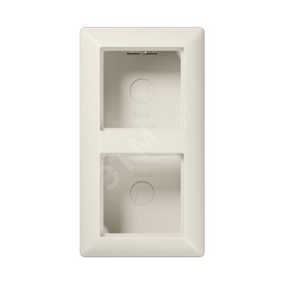 Изображение товара Коробка для накладного монтажа 2-я с негорючим основанием, в комплекте с рамкой для установки устройств и накладок серии A для горизонтальной/вертикальной установки Серия- AS500 Материал- дуропласт Цвет- слоновая кость (шт)