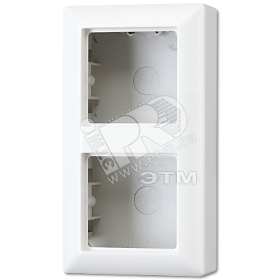 Изображение товара Коробка для накладного монтажа серии AS500 с рамкой и накладками, белая