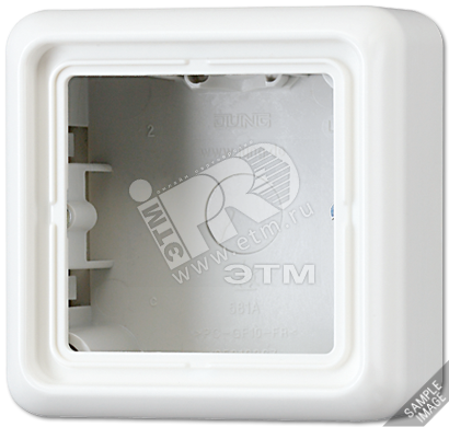 Изображение товара Коробка с рамкой накладная 1 пост коричневая JUNG CD581ABR