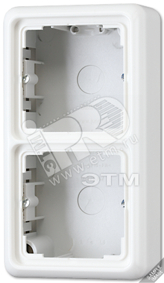 Изображение товара Коробка с рамкой накладная 2 поста серого цвета высокого качества