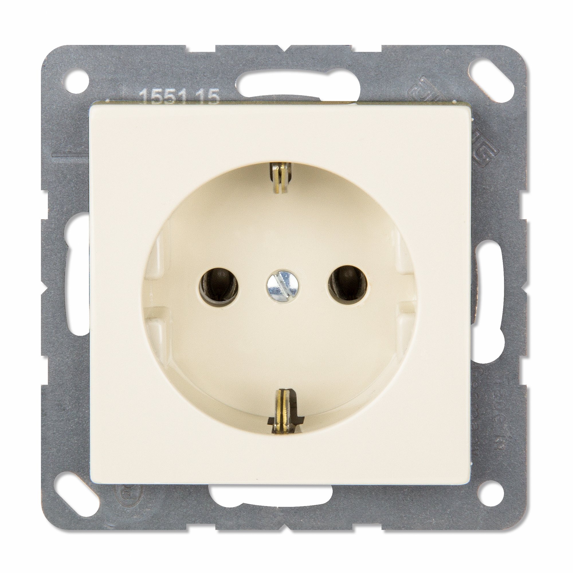 Изображение товара Розетка SCHUKO одинарная с заземлением серия Eco Profi 16A бежевый Термопласт Германия