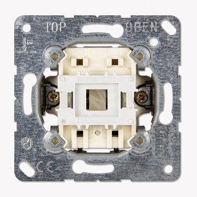 Изображение товара Кнопка без фиксации 1-клавишная однополюсный НО контакт 10А 220В IP20/IP44 JUNG