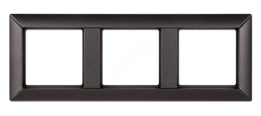 Изображение товара Рамка 3-местная для вертикальной и горизонтальной установки серия Eco Profi антрацит