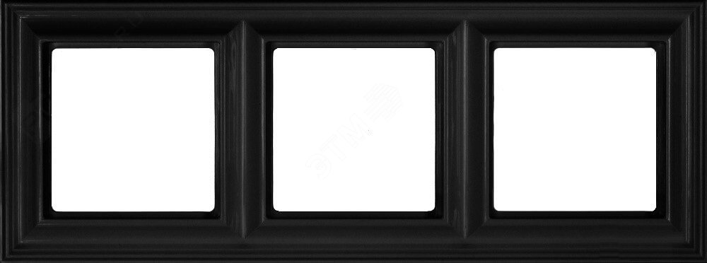 Изображение товара Рамка 3-местная для вертикальной и горизонтальной установки. Серия- Eco DECO. Материал- термопласт. Цвет- антрацит (крашеный) (шт)